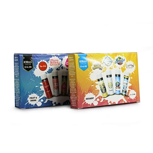 custom 4x10ml premium liquid bottle package box with colorful printing
