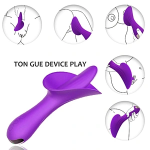 Tongue licking vibrator Lily flower G sport  Clitoris Stimulator sextoy adult toy