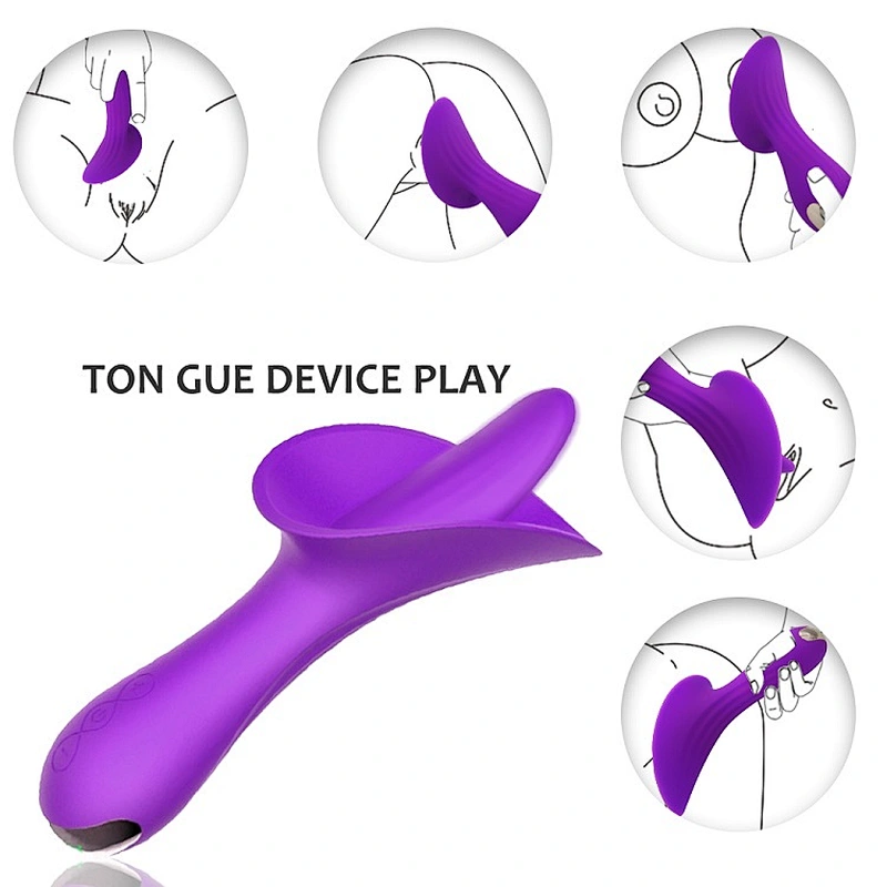 Tongue licking vibrator Lily flower G sport  Clitoris Stimulator sextoy adult toy