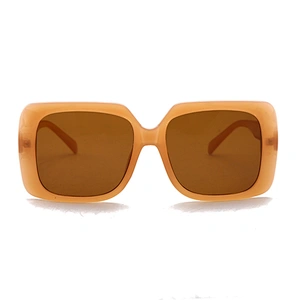 Amazon Hot Eyewear 2021 Square Fashion Oversized Leopard Women Sunglasses
