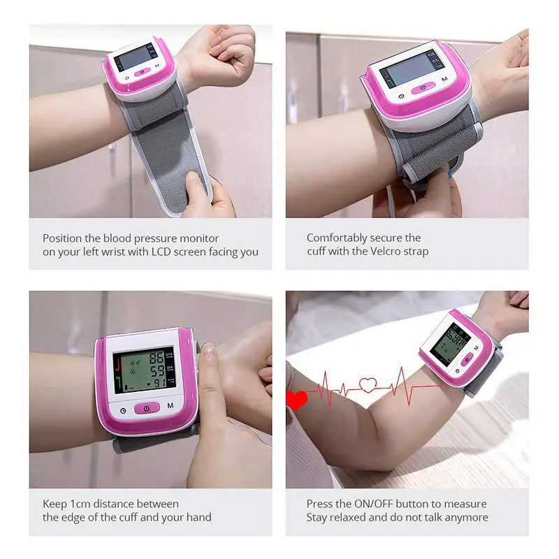 Home Wrist Blood Pressure Measuring Device Sphygmomanometer
