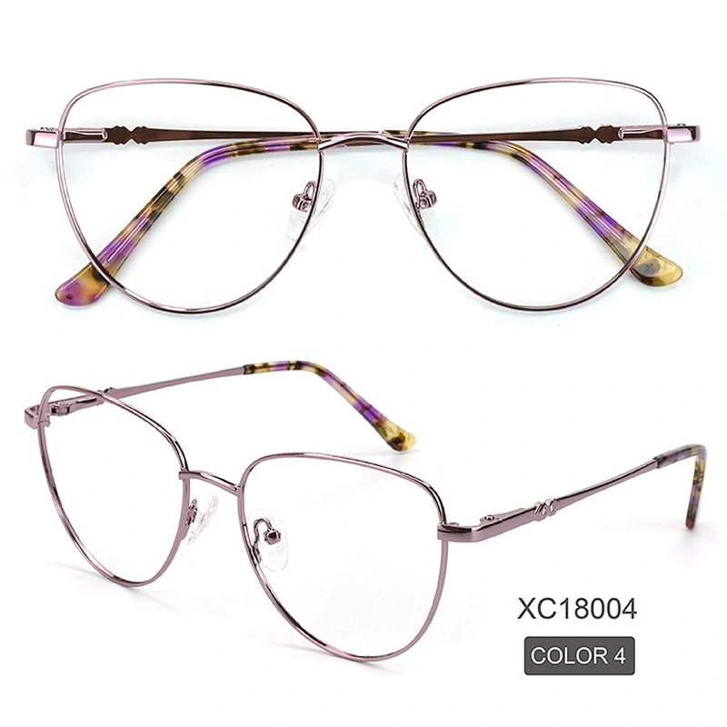 Lasted Style Eyeglasses Fashion Metal 5 color Optical Frame With Certificated