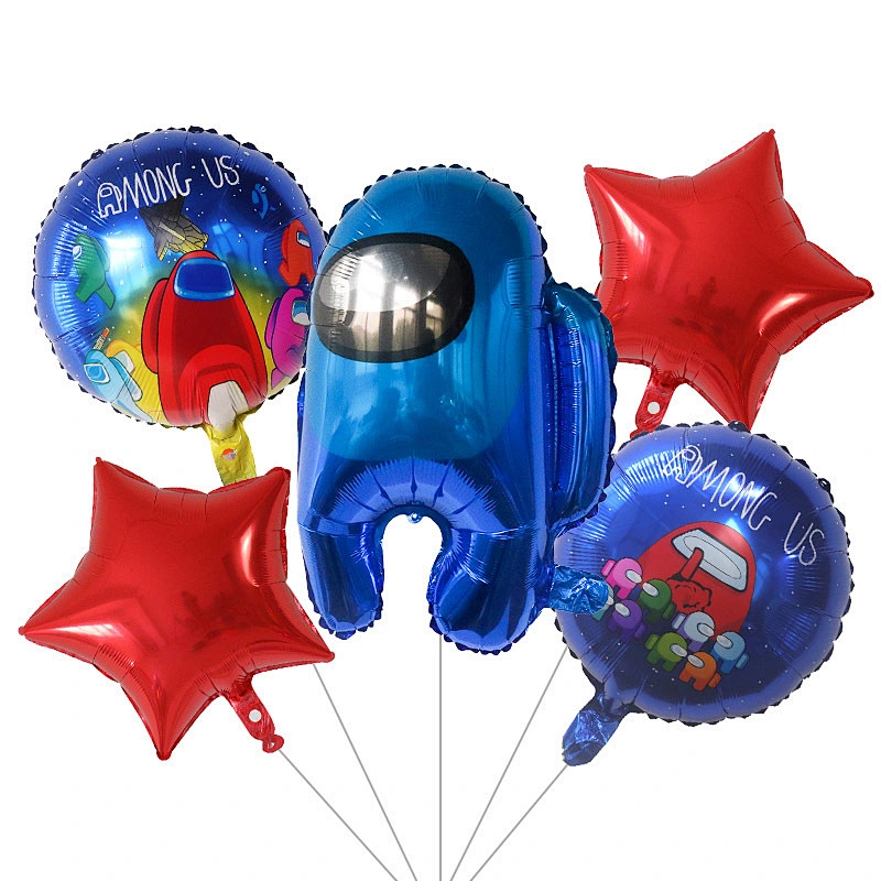 5pcs/set Among Us Balloon Garland Set for Kids Birthday Baby Shower Among Us Theme Party