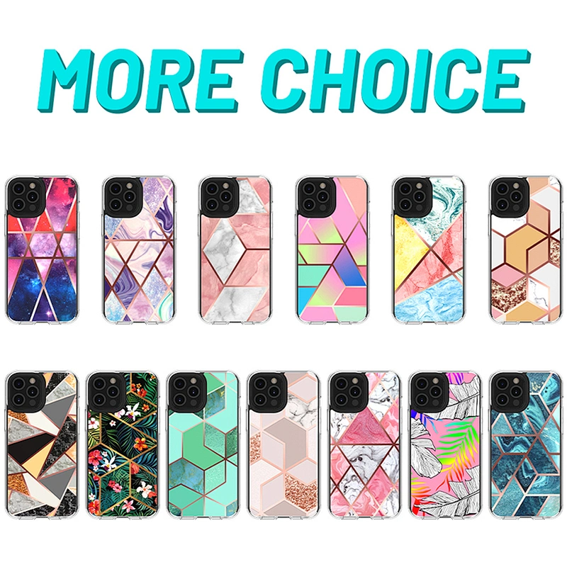Custom Printed Marble Back Cover TPU PC Celular Accessories Mobile Phone Case For iPhone 6 7 8 X XS XR 11 Pro Max 12 Mini