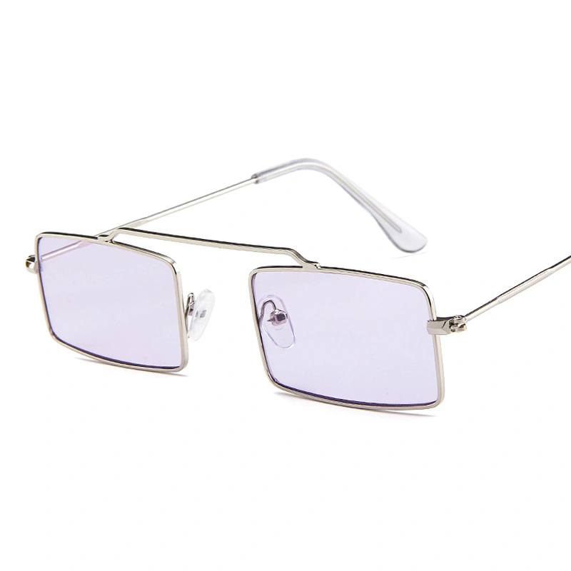 Wholesale Vintage Designer Small Fashion Rectangle Metal Square Trendy Women Shades Sun Glasses Sunglasses 2020 2021