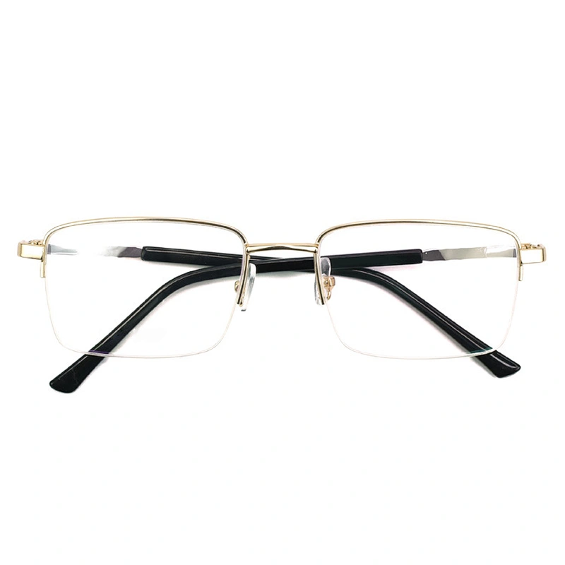 New fashion Custom hot sale square metal blue light blocking spectacle optical frame glasses for men