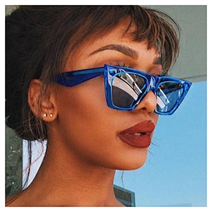 New Fashion Chic One Piece Oversized Sunglasses Vendor Flat Top Thick Frame Shades 2021