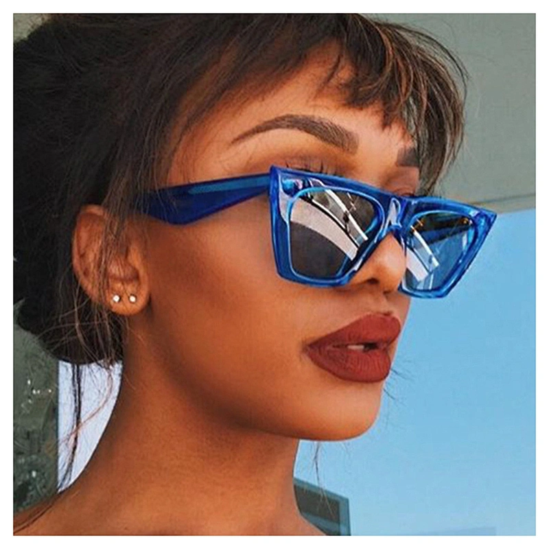 New Fashion Chic One Piece Oversized Sunglasses Vendor Flat Top Thick Frame Shades 2021