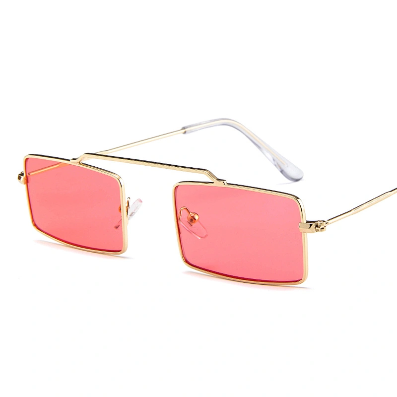 Wholesale Vintage Designer Small Fashion Rectangle Metal Square Trendy Women Shades Sun Glasses Sunglasses 2020 2021