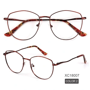 Avant-garde men metal optical frame big size bold color eyewear