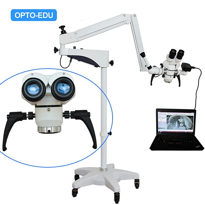 مجهر التشغيل ، رأس واحد 0 ~ 180 درجة ، تكبير يدوي بخطوة ، 4.8x ~ 16x ، للأسنان ، الأنف والأذن والحنجرة ، طب العيون ، أمراض النساء