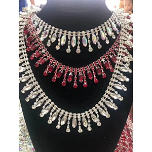 rhinestone chain collar