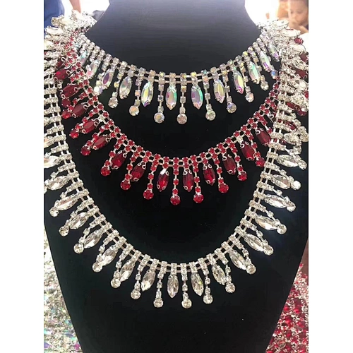 rhinestone chain collar