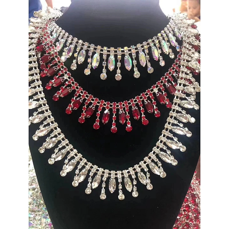 rhinestone chain collar