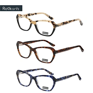 Wholesale round classic acetate optical eyeglasses frame customizable eyeglass frames