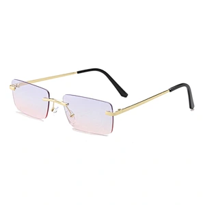 2021 Hot Sale Street Beat Fashion Rimless Square Frame sunglasses, 2020 women 2021hot sale shades sunglasses