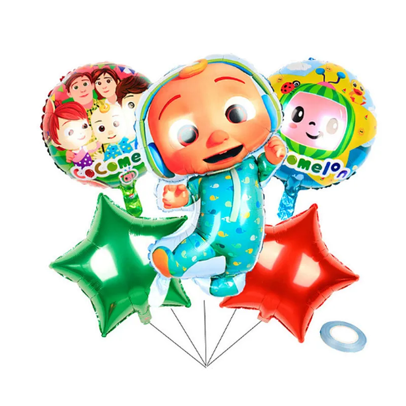 Cocomelon Foil Balloon Baby Shower Decoration Aluminum Balloon Set Happy Birthday Party Decorations Kids Toy Balloons