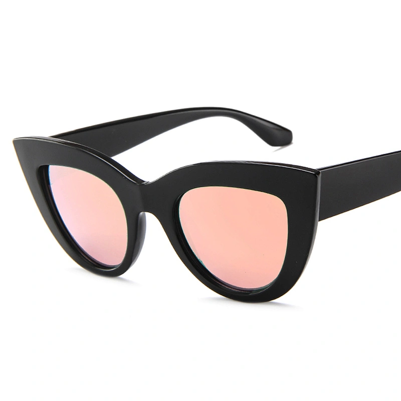 18004 Fashion Black Vintage Plastic Frames Women Cat Eye Sunglasses