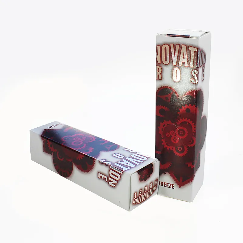 silver foil paper package box for vaping oil bottle with auto bottom