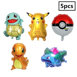 Amazon hot sale Pokémon cartoon character shape aluminum foil balloon set children's toy balloon birthday party decoration supplies
