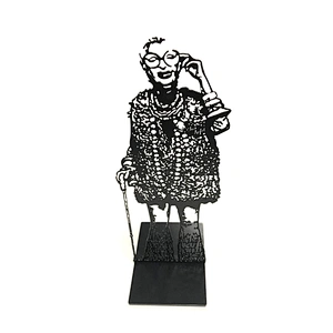 Black Powder Coated Steel Elder Lady