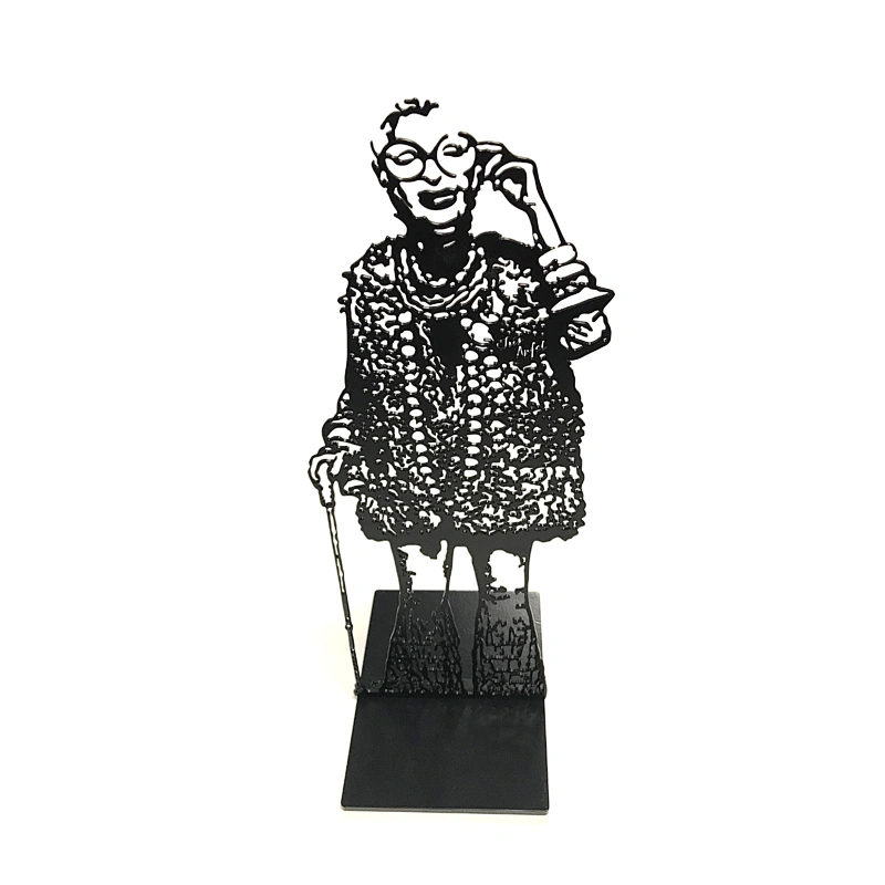 Black Powder Coated Steel Elder Lady