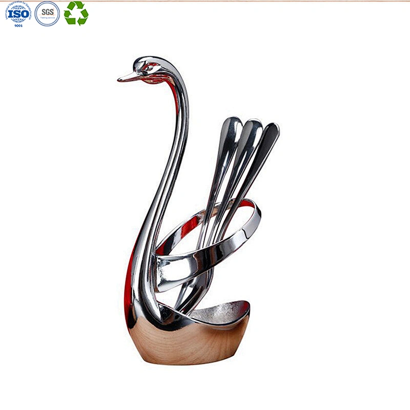 Silver plated Swan with Spoon Gift set