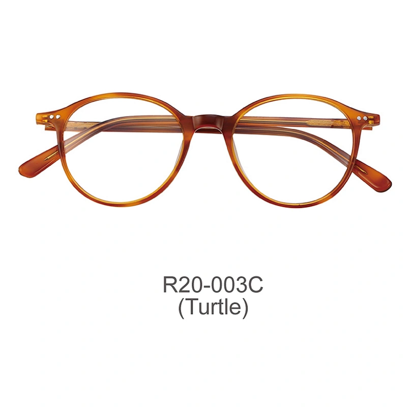 Latest design retro for woman acetate optical frame round eyeglasses