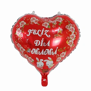 Hot Sales 18 Inch Mother's Day Foil Balloon Heart Shape Helium Balloon For Mother's Day Gifts