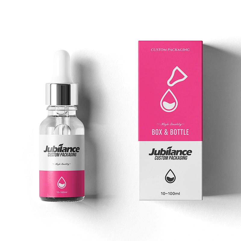 Custom 30 ml glass dropper bottle box / glass dropper bottle with packaging