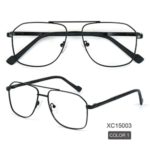stylish cheap metal eyeglasses double bridge optical frames 2021