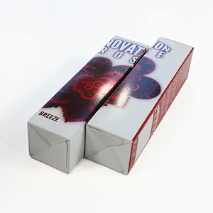 silver foil paper package box for vaping oil bottle with auto bottom