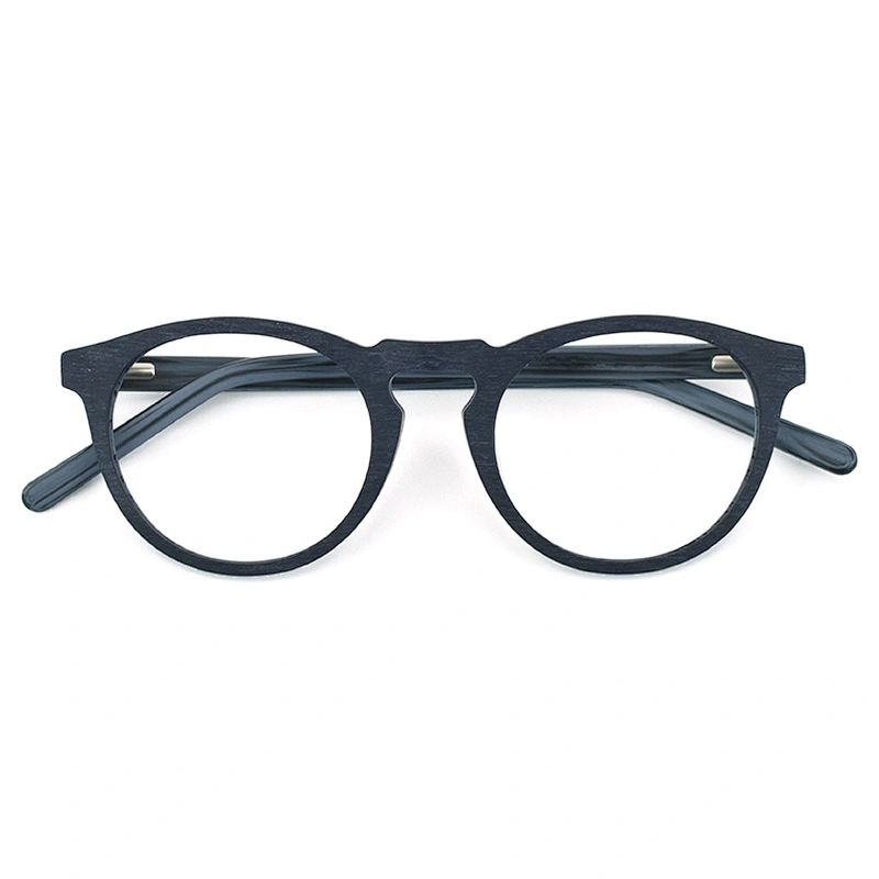 Prescription Eyeglasses Frames For Men and Women Wood Grain Optical Glasses Frame with Clear Lens
