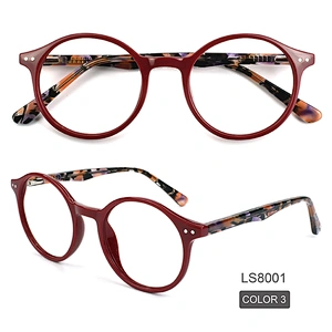 Round Circle Anti Blue Light Lens Women Designer Colorful Eyeglasses Frame