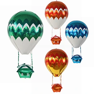 22 inch creative 4D blue hot air foil balloon birthday wedding kids toy balloons party decoration supplies display globos