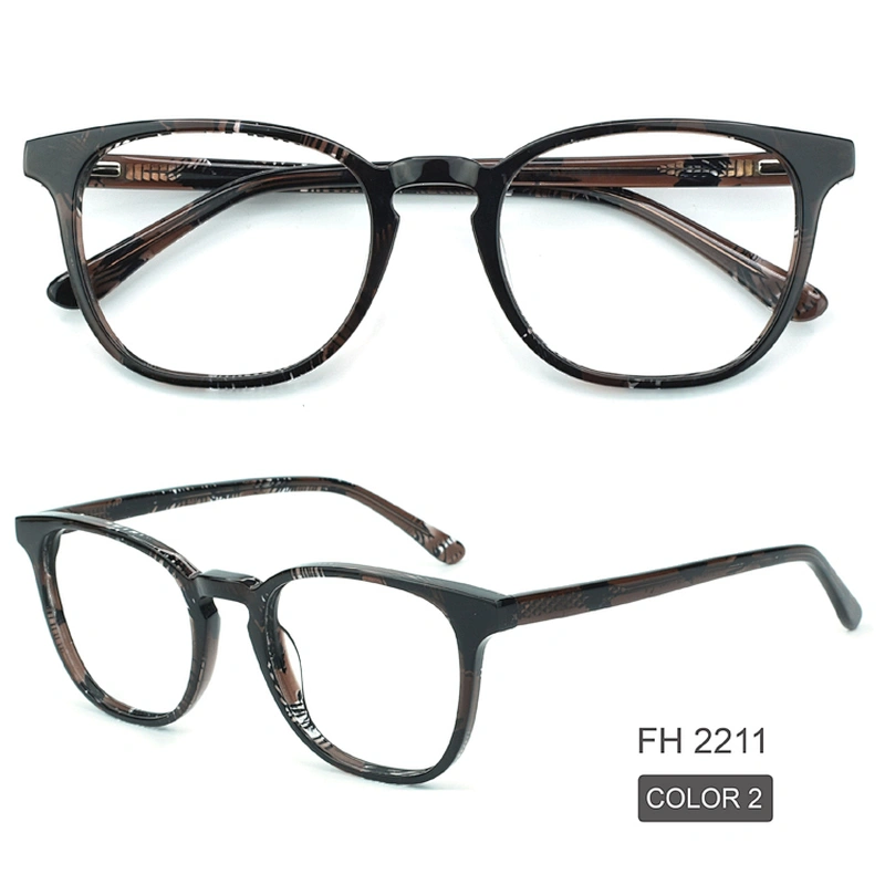 PH2211 competitive price inventory optical frames 6 colors round acetate eyeglasses