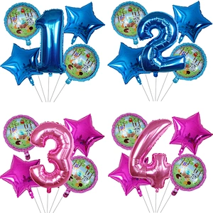 Animal Balloon Set With Animal Print Balloon And Number Star Shape Foil Balloons Animals Party Decorations