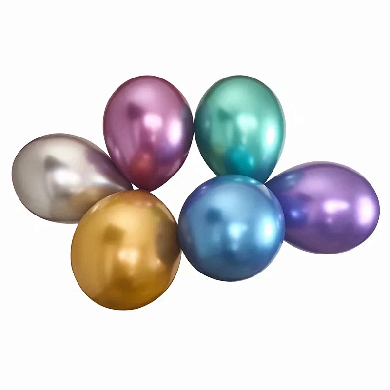 50pcs Metallic Latex Balloons Assorted Color 12 inch 8 Kinds of Shiny Chrome Latex for Birthday Anniversary Wedding Engagement Party Decorations