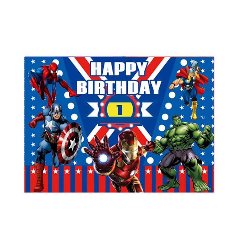 125x80cm Superhero Iron Man Hulk Banner Photography Backgrounds Professional Indoor Birthday Party Decoratio Photo Backdrops