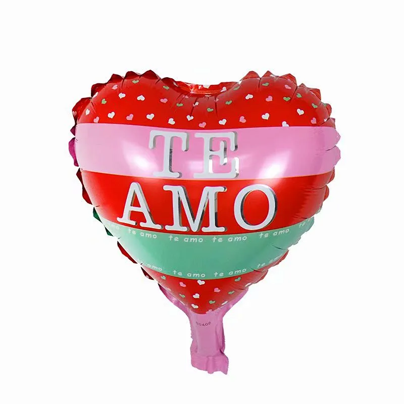 New hot selling balloons 10 inch Spanish foil balloon feliz cumpleanos wedding love balloons birthday party decoration