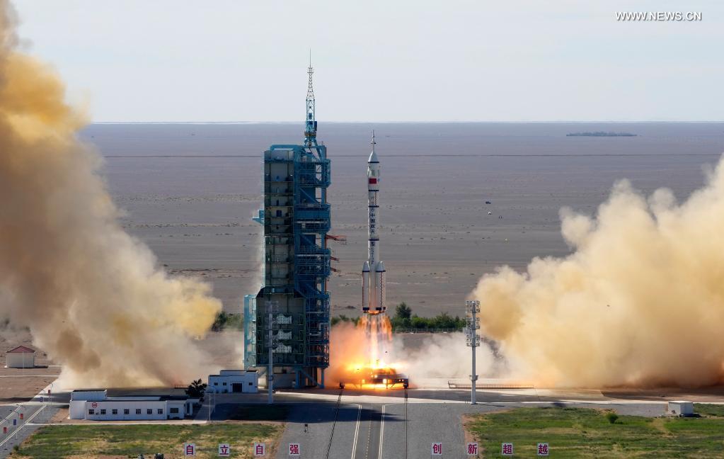 China launches first crewed mission for space station construction