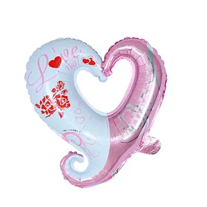2021 New 18 inch Hook Love Heart Foil Balloons Decorative Mylar Balloons for Engagement Wedding Party Decorations