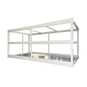 Contenedor plegable casa prefabricada envío modular oficina edificio de acero oficina café bajo costo China fácil montaje hogar