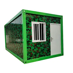 Campamento prefabricado ignífugo de la casa del envase del paquete plano del panel sándwich de los 40 pies de la alta calidad de GZXINCHENG