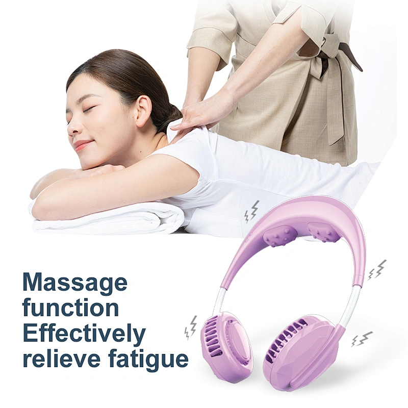 2021 Hanging Neck Fan Massage Portable Outdoor Sports Wearable Fan Lazy Mini Air Cooling Fans Usb Rechargeable