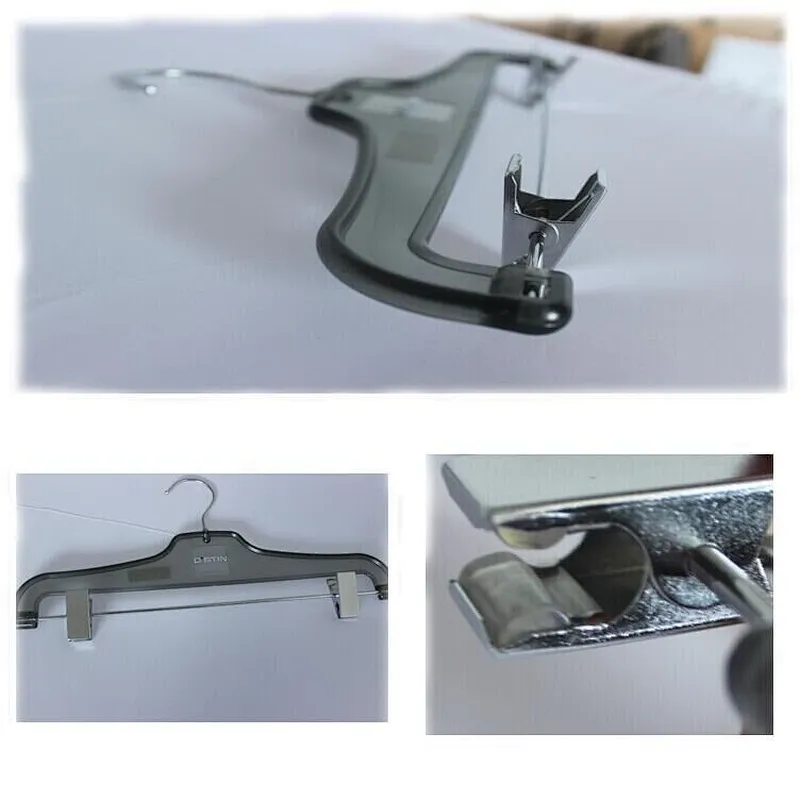 Transparent trousers hanger non slip hanger clips dress hanger