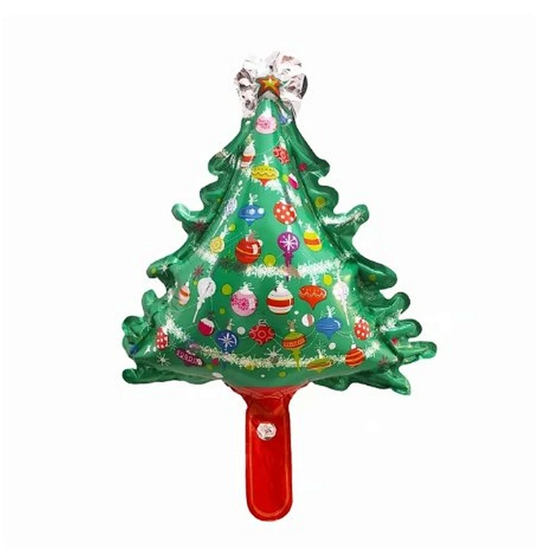 Hot sale mini Christmas decoration cartoon foil balloon Santa Claus Christmas tree socks children toy balloons