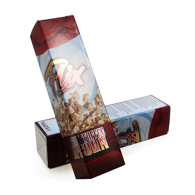custom silver foil paper package box for 60ml  vaping oil bottle