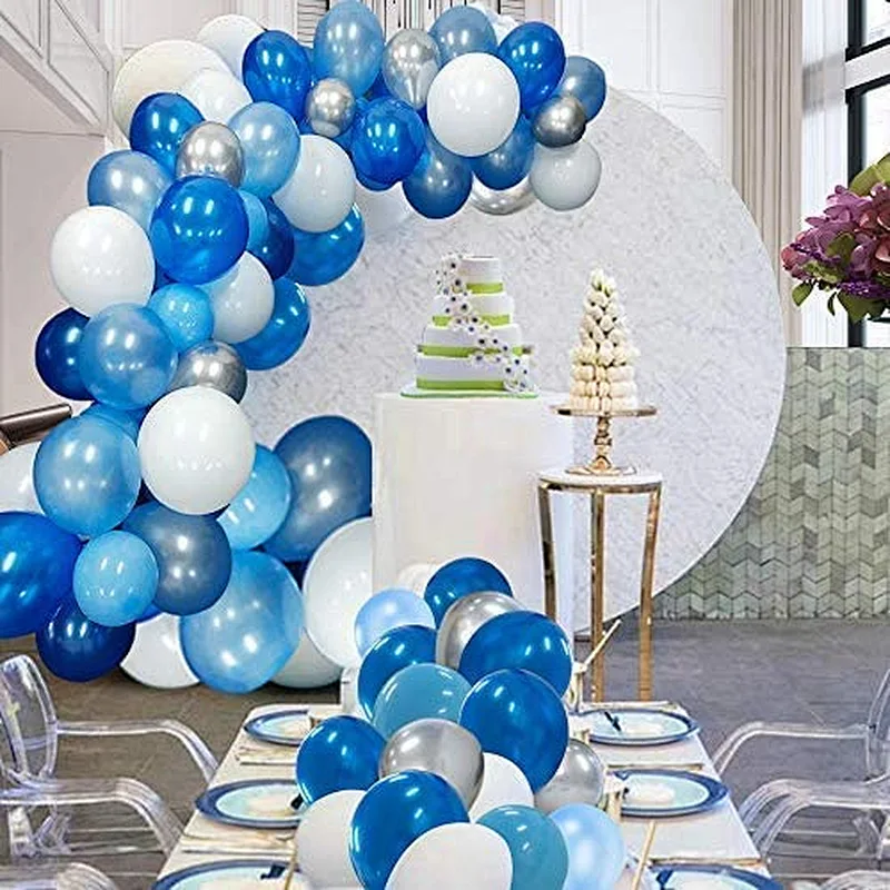 Blue Balloons Garland Arch Kit Set For Baby Shower Globos Birthday Party Wedding Decoration Balloons