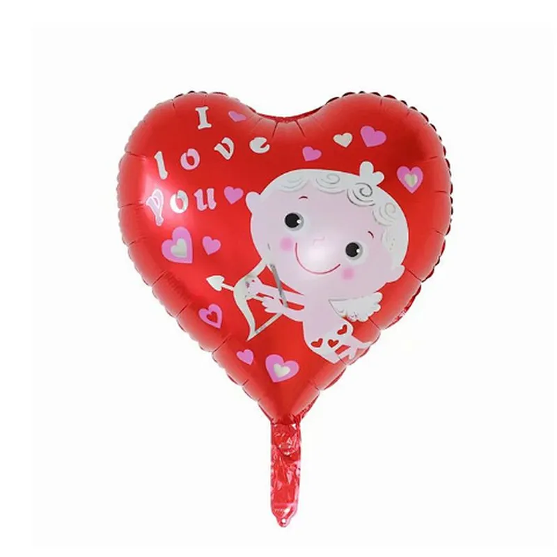 Whosale Multiple Style Weeding Decoration Foil Balloons Red Heart Love Letter Lip Inflatable Aluminum Film Balloon For Happy Valentines Day Bride Shower Decoration